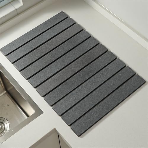 Stone Drying Mat Kitchen,Quick Dry Stone Mat Kitchen,Eco-Friendly Instant Drying Pad,Foldable Stone Bath Mat,Quick Dry Stone Mat for Kitchen Sink,11.8'' X 15.7'' Stone Drying Mat for Kitchen Counter(I Stone Drying Mat Kitchen,Quick Dry Stone Mat Kitchen,Eco-Friendly Instant Drying Pad,Foldable Stone Bath Mat,Quick Dry Stone Mat for Kitchen Sink,11.8'' X 15.7'' Stone Drying Mat for Kitchen Counter(I von Nnbysj