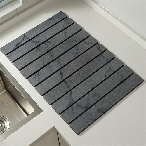 Stone Drying Mat Kitchen,Quick Dry Stone Mat Kitchen,Eco-Friendly Instant Drying Pad,Foldable Stone Bath Mat,Quick Dry Stone Mat for Kitchen Sink,11.8'' X 15.7'' Stone Drying Mat for Kitchen Counter(K von Nnbysj