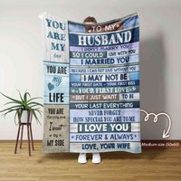 Zu Meinem Ehemann Decke, Personalisierte Namensdecke, Geschenk-Decke, Decke Für Paar, Liebe, Hochzeitsjubiläums-Decke von NnhCraft