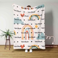 Benutzerdefinierte Regenbogen-Decke, Individuelle Baby-Decke, Personalisierte Baby-Decke Mit Namen, Geschenk Für Mädchen von NnhCraft