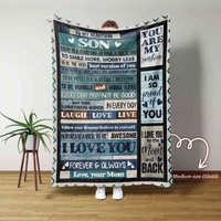 Für Meinen Sohn Decke, Personalisierte Namensdecke, Familiendecke, Decke Für Jungen Und Mädchen, Geschenke von NnhCraft