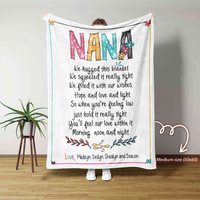 Nana-Decke, Personalisierte Namensdecke, Familiendecke, Oma-Decke, Nana-Geschenk, Muttertagsgeschenk, Geschenk Für Oma von NnhCraft