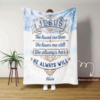 Personalisierte Name Glaube Decke, Jesus Liebte Er Mich Dann, Wird Immer Decke Werfen, Christliche Werfen von NnhCraft