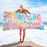 Tie Dye Strandhandtücher, Personalisiertes Strandtuch, Strandhandtücher Zum Verkauf, Poolhandtücher, Handtücher von NnhCraft