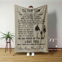 To My Son Decke, Mutter Und Sohn Familiendecke, Fleece-Decke, Decke Für Söhne - Decken Jungen, Geschenk-Decke von NnhCraft