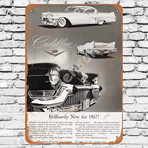 1957 Cadillac Blechschild Metall Plakat Warnschild Retro Eisenblech Plakette Jahrgang Poster Schlafzimmer Familie Wand Aluminium Kunstdekor von No/Brand