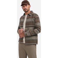 NO EXCESS Langarmhemd "No Excess Jacquard-Overshirt mit Muster" von No Excess