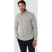 NO EXCESS Langarmhemd "No Excess Stilvolles Winterhemd mit dynamischem Allover-Muster" von No Excess