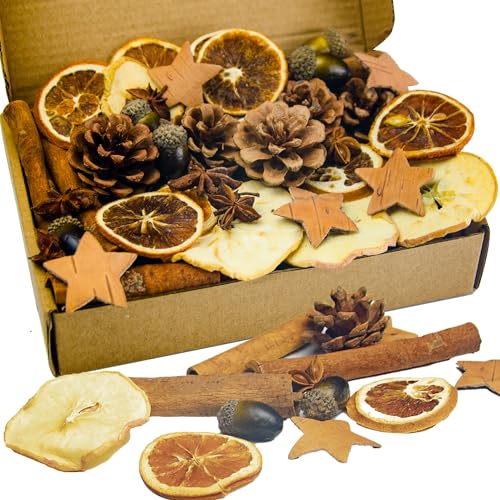 No-Hell 64 Stücks Adventskranz Deko, Weihnachtsdeko Zum Basteln, Weihnachtsdeko Adventskranzmit Ölkiefer Orangenscheiben Apfelschnitze Zimtschnecken Sternanis Eichel Birke Stern No-Hell 64 Stücks Adventskranz Deko, Weihnachtsdeko Zum Basteln, Weihnachtsdeko Adventskranzmit Ölkiefer Orangenscheiben Apfelschnitze Zimtschnecken Sternanis Eichel Birke Stern von No-Hell