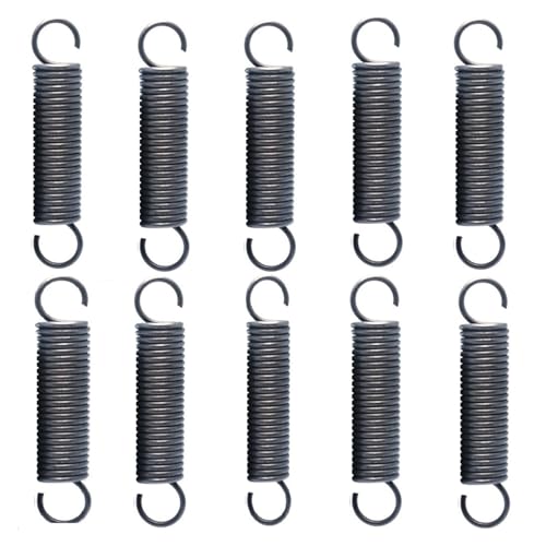 Federung 10Pcs Stahl Zugfeder mit Haken Small Zugfeder Länge 15-60mm Durchmesser, Draht 0,6 mm Außendurchmesser 6 mm (Size : 0.6 x 6 x 60mm) von No Logo