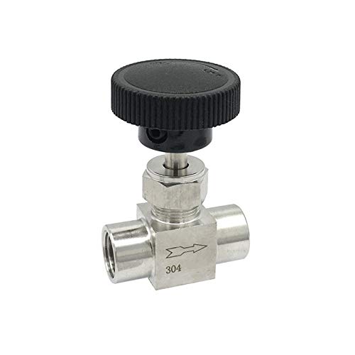 NO-LOGO SUOFEILAIMU-Ventil 1/8 1/4 1/2 Zoll NPT Female Nadelventil 304 Edelstahl Flow Control Wasser Gas Öl NPT Ventile (Thread Specification : 1/4") von No Logo