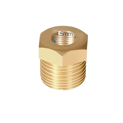 NO LOGO WSF-Adapter, 1pc Messing Schlaucharmatur Hex Reducer Bushing M/F 1/8" 1/4" 3/8" 1/2" 3/4" BSP männlich zu weiblich Änderung Coupler Stecker-Adapter (Größe : Male 01 to Female M5) von No Logo
