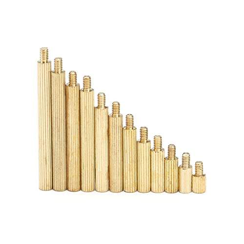 SUOFEILAIMU-PHONE CASE 50 stücke m2 männchen 3mm x weibliche 3-30mm Messing Schrauben Sicherheitsüberwachung Kameras Säulen Rändelgestandabstand Kleine Werkzeuge (Length : 5mm) von No Logo