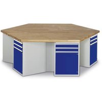 03 492-135B4M.11 Gruppenwerkbank (B x H x T) 2700 x 890 x 2340mm von No Name