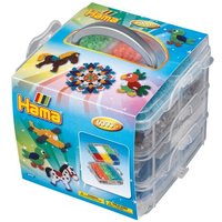 HAMA Aufbewahrungsbox klein mit 6.000 Perlen und 3 Stiftplatten 6701 von No Name