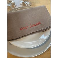 Personalisierte Bestickte Serviette Personalisierte Bestickte Serviette von No17FR
