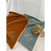 Sherpa Bestickte Doppel-Baumwollgaze-Babydecke/Sherpa-Baumwollgaze-Überwurf Sherpa Bestickte Doppel-Baumwollgaze-Babydecke/Sherpa-Baumwollgaze-Überwurf von No17FR