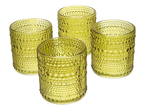 NoNa ORIS grün - 4er Set Teelichtglas - Teelichtgläser Kerzenglas Kerzengläser Teelichthalter orientalisch Vintage von NoNa