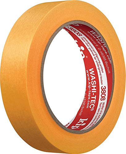 KIP Abdeckband 3808 WASHI-TEC® Premium glatt gelb L.50m B.36mm, 6 Rollen von NoName