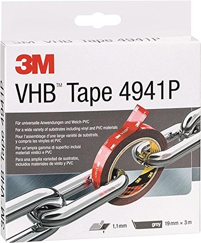 Montageband VHB Tape 4941P 19 mm x 3 m Rolle, grau von NoName