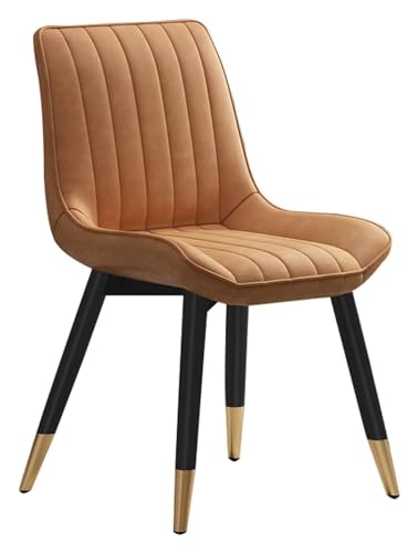 NoSper Stuhl aus PU-Leder, Esszimmerstühle mit Rückenlehne, weich gepolsterter Sitz für gewerbliche Restaurants, Büro, Loungesessel (Farbe: Orange) von NoSper