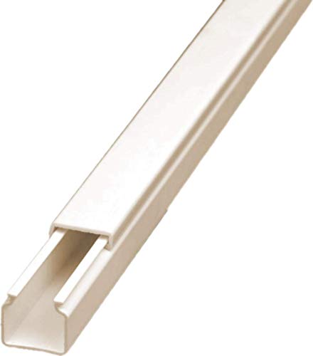 CabCom PVC Kabelkanal Kabelleiste Kabelschacht Brüstungskanal zur Montage an Wand oder Decke diverse Größen und Farben 10 Meter (5x2 Meter) 15 x 15 mm weiß von NoSun