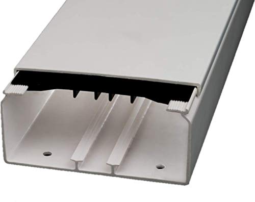 CabCom PVC Kabelkanal Kabelleiste Kabelschacht Brüstungskanal zur Montage an Wand oder Decke diverse Größen und Farben 20 Meter (10x2 Meter) 130 x 60 mm weiß von NoSun