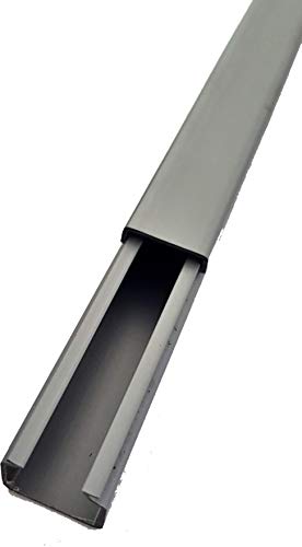 CabCom PVC Kabelkanal Kabelleiste Kabelschacht Brüstungskanal zur Montage an Wand oder Decke diverse Größen und Farben 20 Meter (10x2 Meter) 15 x 15 mm Silber von NoSun