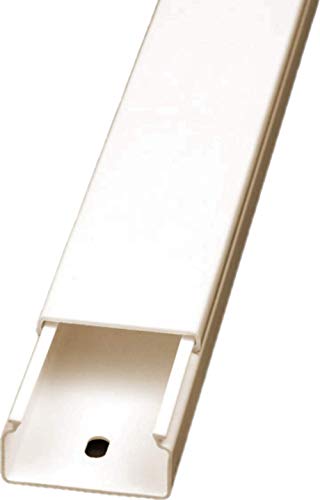 CabCom PVC Kabelkanal Kabelleiste Kabelschacht Brüstungskanal zur Montage an Wand oder Decke diverse Größen und Farben 6 Meter (3x2 Meter) 30 x 15 mm weiß von NoSun