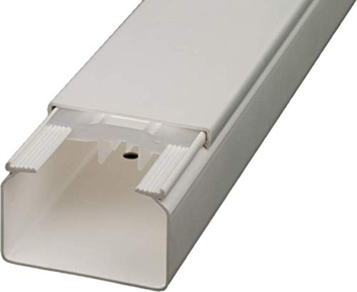 CabCom PVC Kabelkanal Kabelleiste Kabelschacht Brüstungskanal zur Montage an Wand oder Decke diverse Größen und Farben 6 Meter (3x2 Meter) 60 x 40 mm weiß von NoSun
