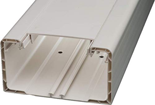 NoSun CabCom PVC Kabelkanal Kabelleiste Kabelschacht Brüstungskanal zur Montage an Wand oder Decke diverse Größen und Farben (130 x 70 mm, 20 Meter, weiß) von NoSun