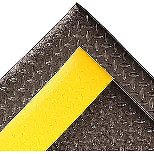 Notrax® 419 Diamond Sof-Tred™ Dyna-Shield™ mit industrielles Tränenblech-Design 91cm x 150cm Schwarz/Gelb von Notrax