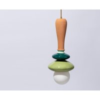 Großer Keramik-Pendel-Lampenschirm | Funky Lampe Deckenleuchte Esszimmer Eingangsbereich Flur Schlafzimmer Beleuchtung Skulpturale Leuchte von NoaRazerStudio