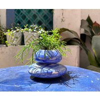 Mini Übertopf Aus Keramik, Blauem Ton von NoaRazerStudio