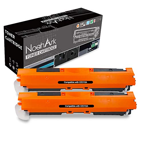 NoahArk Kompatibel für HP 126A (CE310A) Tonerkartusche Ersatz für Laserjet CP1025 CP1025nw CP1020 M175a M175nw Pro 100 MFP M175a M175nw M275 TopShot M275a M275nw Drucker (2 Schwarz) von NoahArk