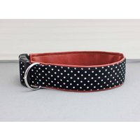 Hundehalsband Mit Punkten, Schwarz Und Weiß, Kunstleder in Braun, Polka Dots von NoahMeetsScottiePets