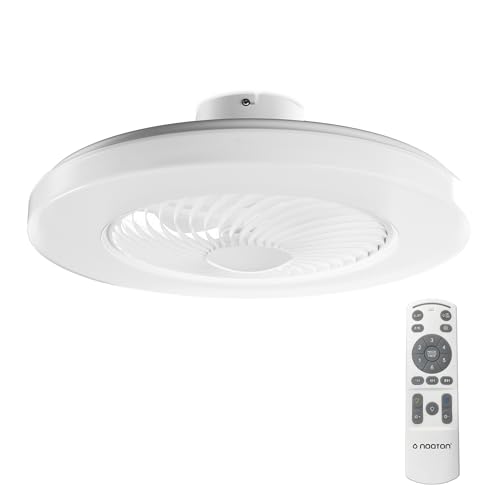 Noaton Deckenventilator mit Beleuchtung 12058W Triton, Weiß, LED Dimmbar, 3 Farbtemperaturen, Fernbedienung, Timer, Luftdurchsatz bis zu 60 m3/min, für Wohnzimmer Schlafzimmer, Durchmesser 58cm Noaton Deckenventilator mit Beleuchtung 12058W Triton, Weiß, LED Dimmbar, 3 Farbtemperaturen, Fernbedienung, Timer, Luftdurchsatz bis zu 60 m3/min, für Wohnzimmer Schlafzimmer, Durchmesser 58cm von Noaton