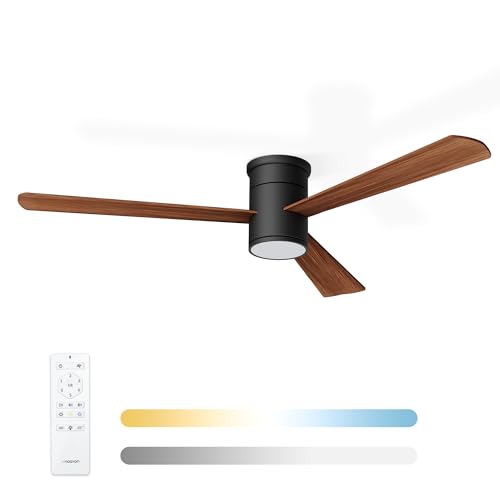 Noaton Deckenventilator mit Beleuchtung und Fernbedienung, Dunkelholz, 3 Flügel, Liese, 6 Geschwindigkeiten, Ø132 cm, Dimmbar LED 22,9 W, Timer, DC-Motor 34 W, Sommer-Winterbetrieb, Noaton Deckenventilator mit Beleuchtung und Fernbedienung, Dunkelholz, 3 Flügel, Liese, 6 Geschwindigkeiten, Ø132 cm, Dimmbar LED 22,9 W, Timer, DC-Motor 34 W, Sommer-Winterbetrieb, von Noaton