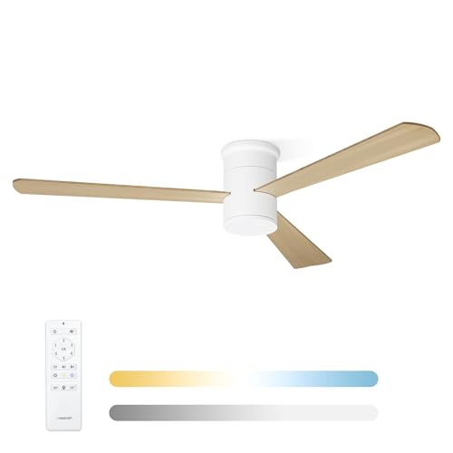 Noaton Deckenventilator mit Beleuchtung und Fernbedienung, Naturholz, 3 Flügel, Liese, 6 Geschwindigkeiten, Ø132 cm, Dimmbar LED 22,9 W, Timer, DC-Motor 34 W, Sommer-Winterbetrieb Noaton Deckenventilator mit Beleuchtung und Fernbedienung, Naturholz, 3 Flügel, Liese, 6 Geschwindigkeiten, Ø132 cm, Dimmbar LED 22,9 W, Timer, DC-Motor 34 W, Sommer-Winterbetrieb von Noaton