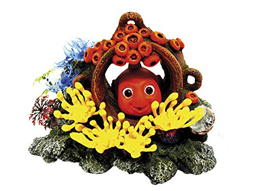 Nobby Aqua Ornaments FISCH IM KRUG mit Pflanzen, 15,5 x 11,3 x 11,5 cm, 1 Stück von Nobby