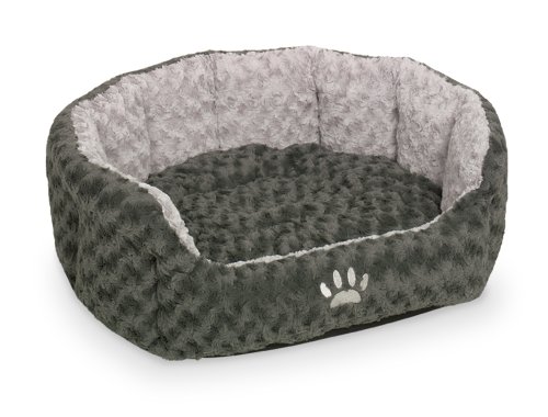 Nobby Komfort Bett oval "SEOLI" dunkelgrau / hellgrau L x B x H: 86 x 70 x 24 cm von Nobby