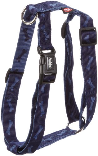 Nobby 74755-06 Hundegeschirr Soft Bone, Brustumfang 70-90 cm, Breite 25 mm, blau von Nobby