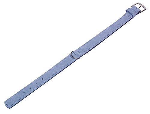 Nobby Halsband VELOURS, hellblau (Sky), 27 cm (20-25 cm), 12/14 mm, 1 Stück von Nobby