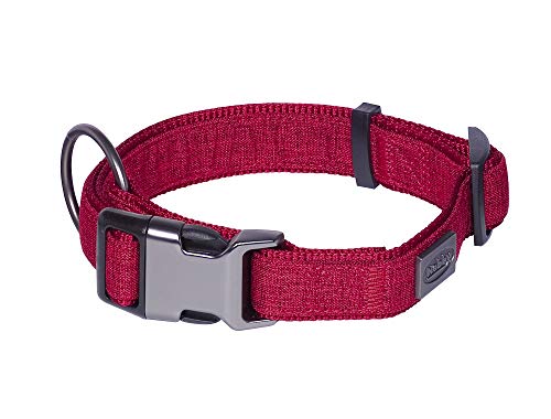 Nobby Halsband Linen Deluxe, rot L: 23-30 cm, B: 16 mm, 1 Stück von Nobby