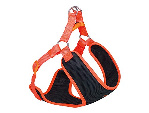 Nobby Geschirr Black Mesh Reflect, orange L: 41-46 cm + 42 cm, B: 10 mm, 1 Stück von Nobby