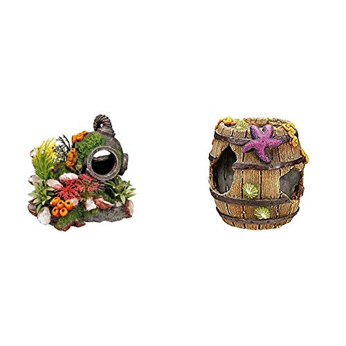 Nobby Aqua Ornaments Helm mit Pflanzen 13,5 x 11 x 12 cm & Aqua Ornaments FASS 8,5 x 8,5 x 9 cm Nobby Aqua Ornaments Helm mit Pflanzen 13,5 x 11 x 12 cm & Aqua Ornaments FASS 8,5 x 8,5 x 9 cm von Nobby