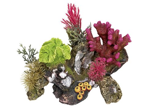 Nobby Aqua Ornaments KORALLE mit Pflanzen, 17 x 12,5 x 12 cm, 1 Stück von Nobby