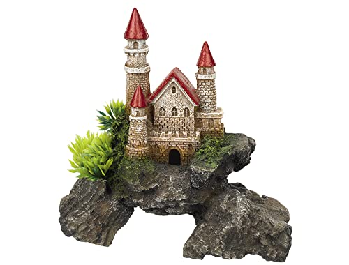 Nobby Aqua Ornaments SCHLOSS mit Pflanzen, 15,5 x 8 x 15,5 cm, 1 Stück von Nobby