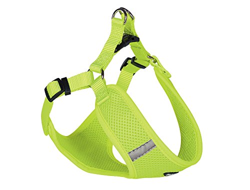 Nobby Geschirr Mesh Reflect, neon gelb B: 20mm, L: 58-69cm + 54cm, 1 Stück von Nobby