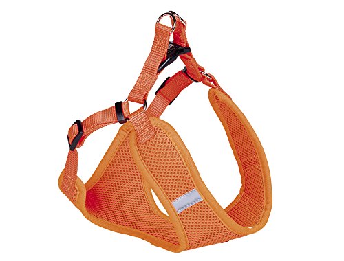 Nobby Geschirr Mesh Reflect, neon orange B: 10mm, L: 28-33cm + 32cm, 1 Stück von Nobby